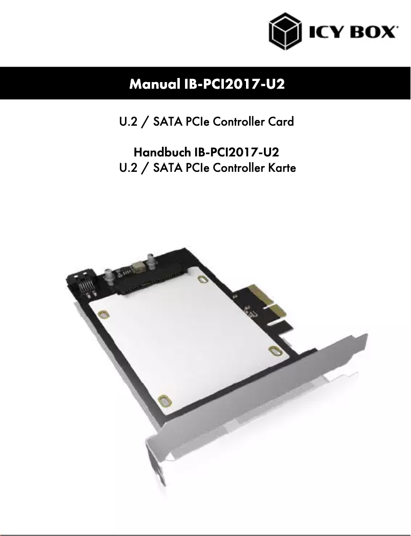 Image de la première page du manuel de l'appareil IB-PCI2017-U2
