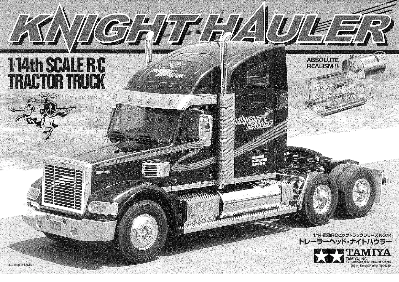 Page n°1 - Manuel utilisateur Tamiya Knight Hauler