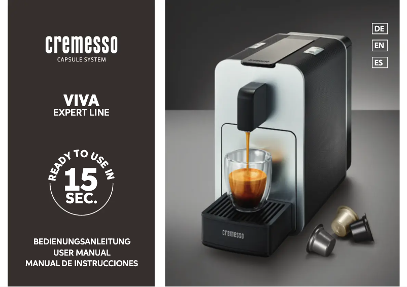Page n°1 - Manuel utilisateur Cremesso Viva Elegante