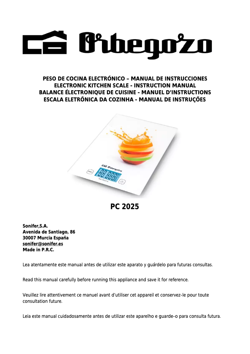 Image de la première page du manuel de l'appareil PC 2025