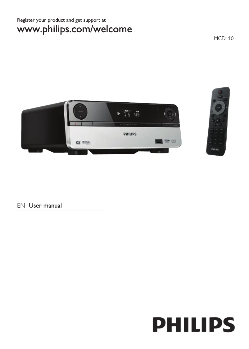 Page 1 de la notice Manuel utilisateur Philips MCD110