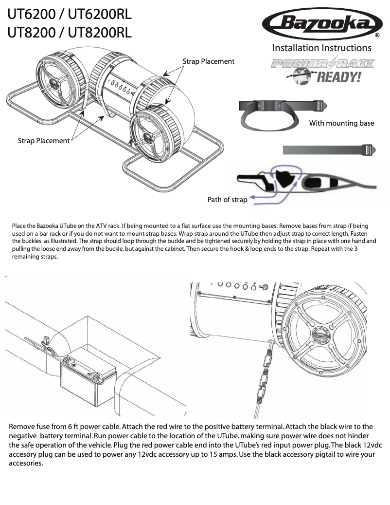 Page 1 de la notice Manuel utilisateur Bazooka UT6200