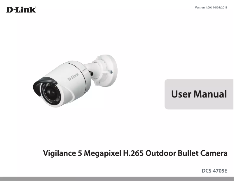 Image de la première page du manuel de l'appareil DCS-4705E