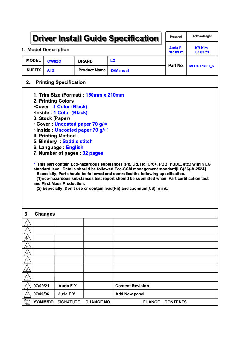 Page 1 de la notice Manuel utilisateur LG 29FU1RLX