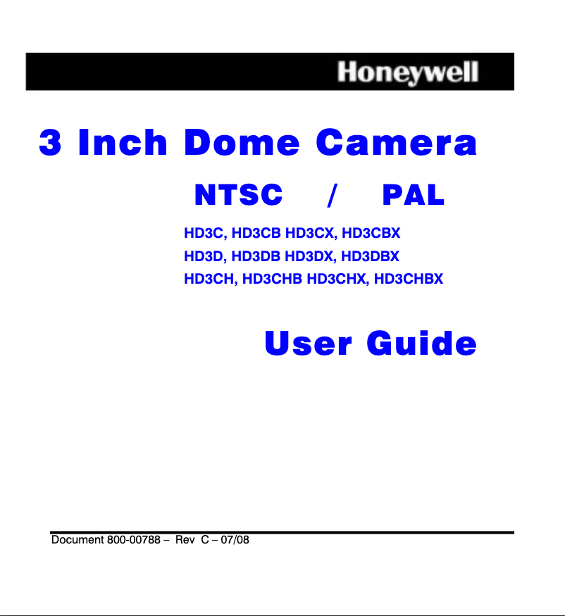 Image de la première page du manuel de l'appareil HD3C