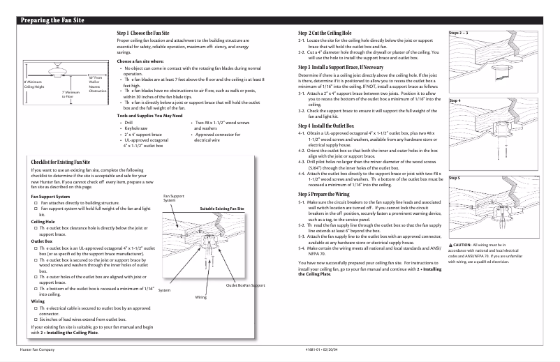 Page n°1 - Guide d'installation Hunter 44360