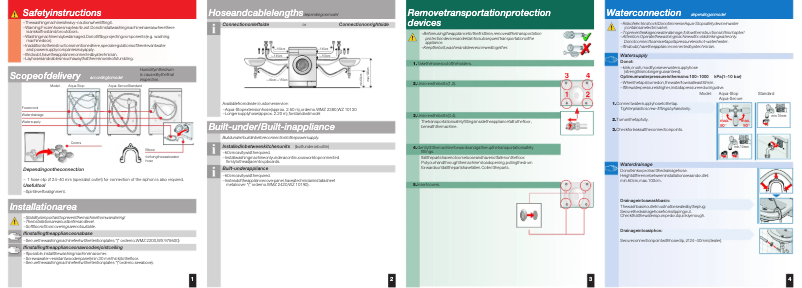 Page n°1 - Guide d'installation Bosch WAE24472EP