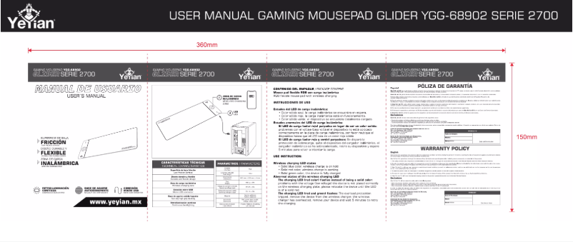 Página 1 del manual Manual de usuario Yeyian Glider 2700