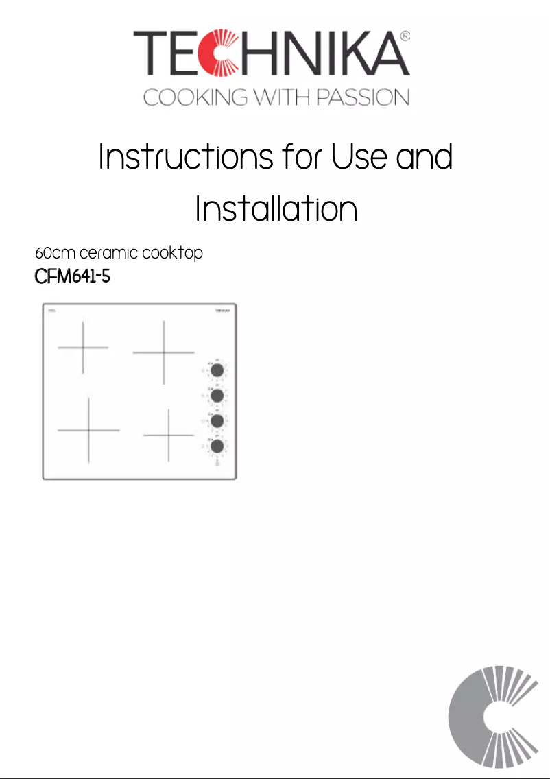 Page 1 de la notice Manuel utilisateur Technika CFM641-5