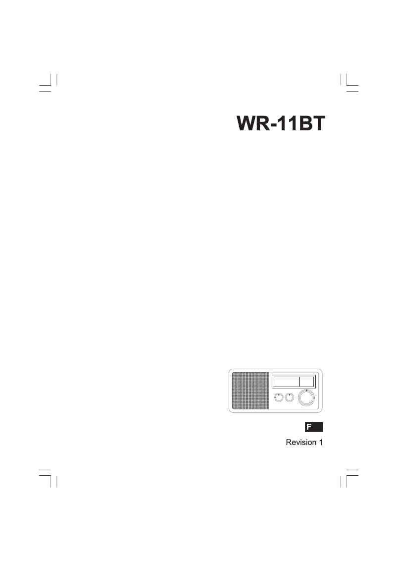 Image de la première page du manuel de l'appareil WR-11BT