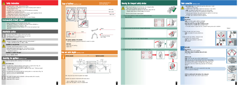 Page 1 de la notice Guide d'installation Siemens WM16S465DN