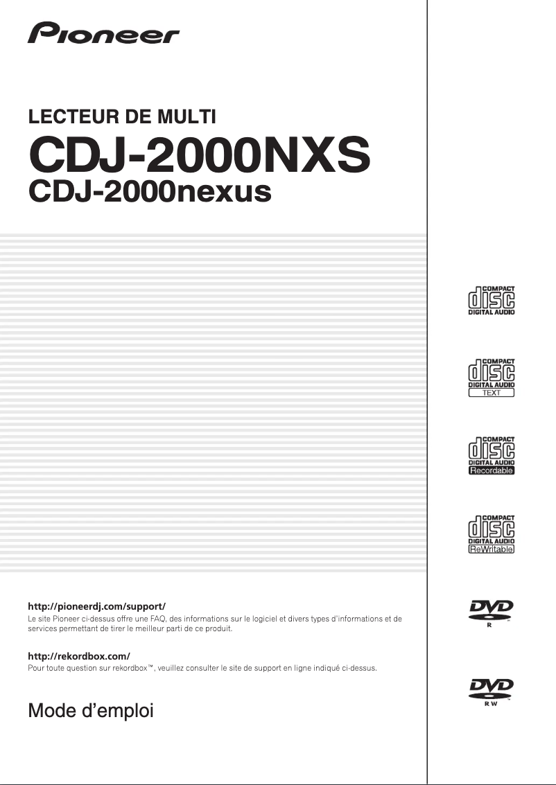 Page n°1 - Manuel utilisateur Pioneer CDJ-2000NXS