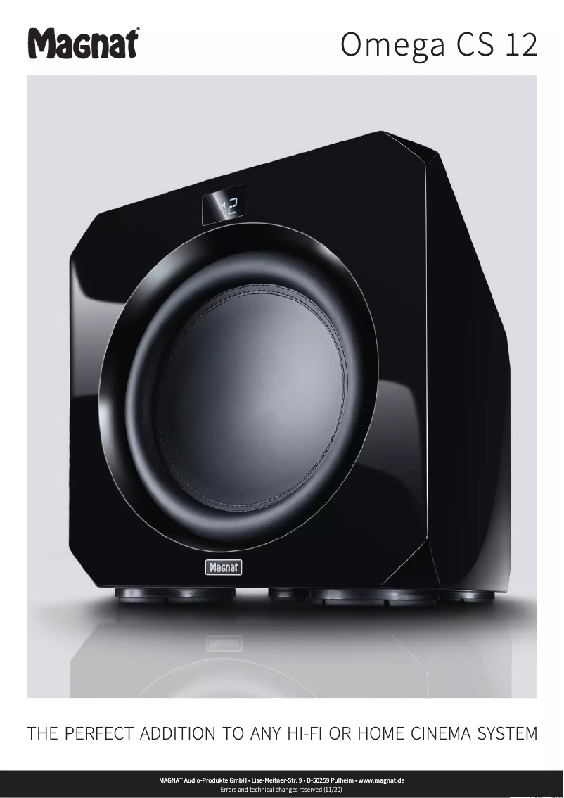 Imagen de la primera página del manual del dispositivo Omega CS 12