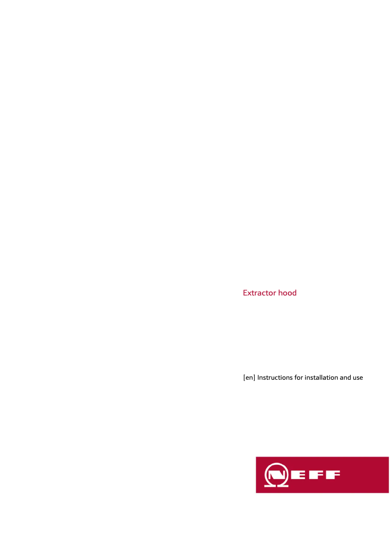 Page 1 de la notice Guide d'installation Neff D92BBC0N0B