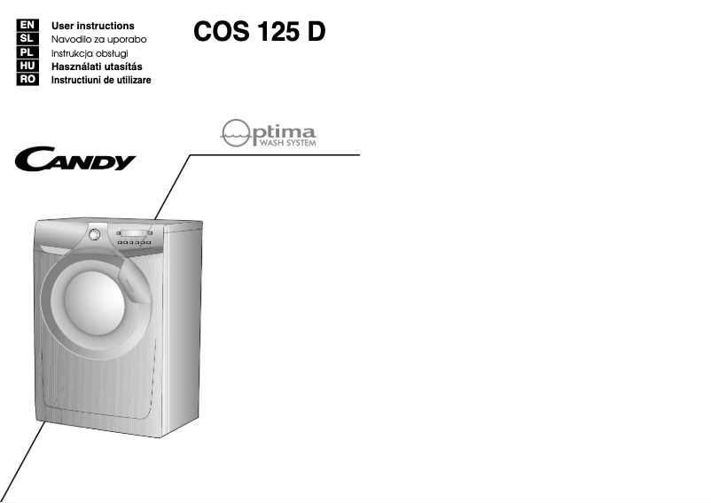 Page n°1 - Manuel utilisateur Candy COS 125D/L1-S