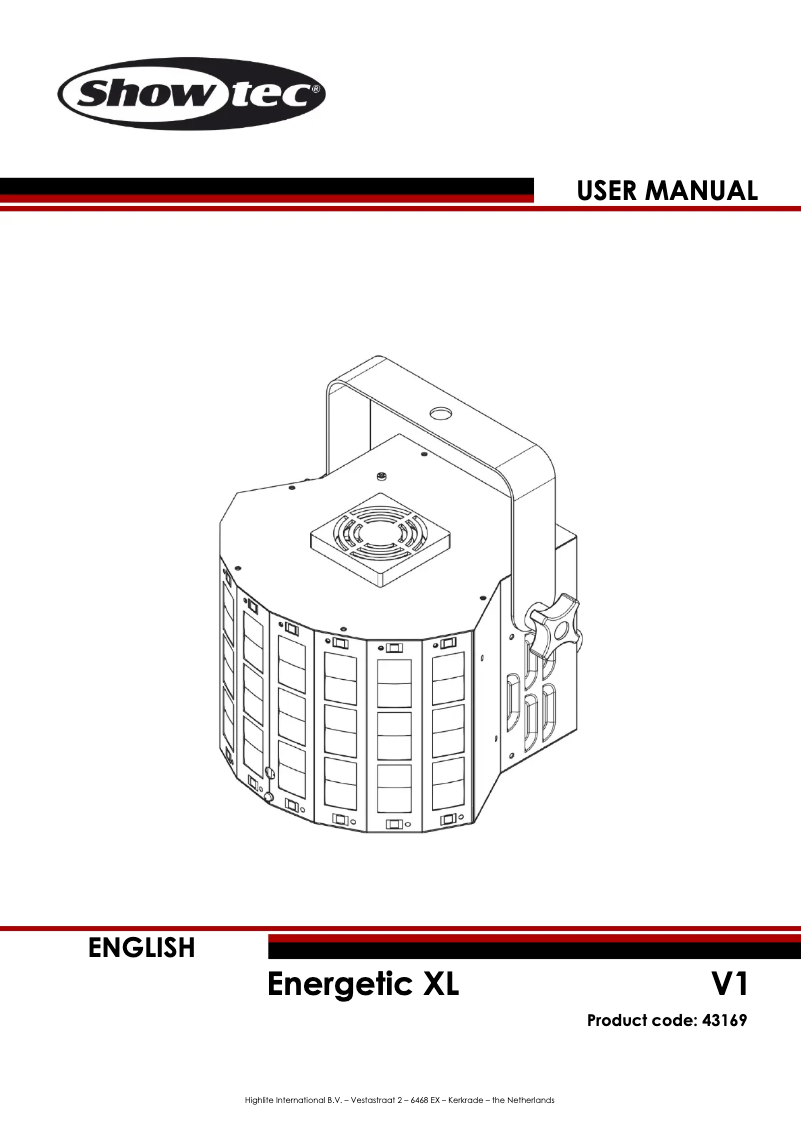 Page n°1 - Manuel utilisateur Showtec Energetic XL