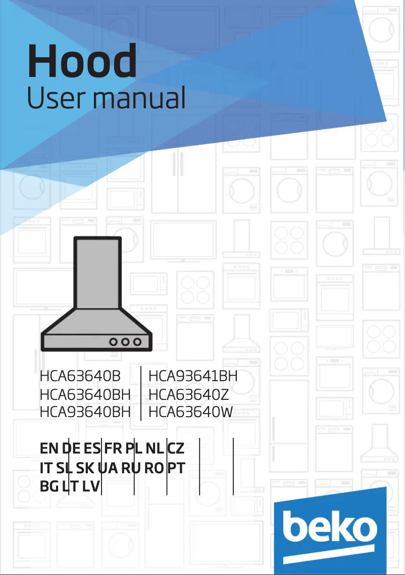 Page 1 de la notice Manuel utilisateur Beko HCA63640Z
