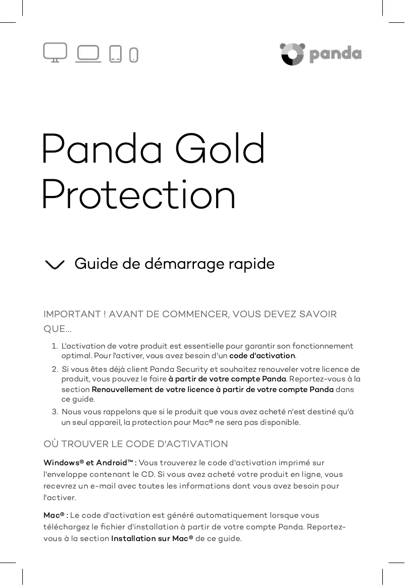 Página 1 del manual Manual de usuario Panda Gold Protection 2016
