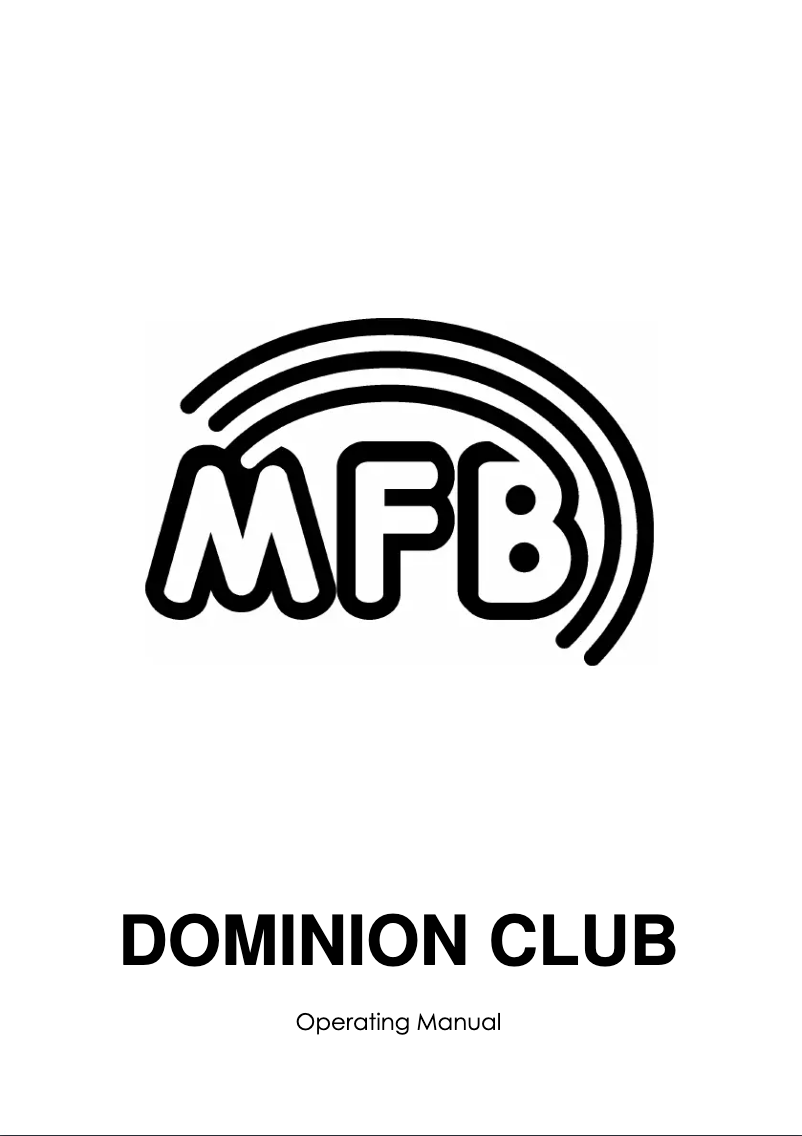 Página 1 del manual Manual de usuario MFB Dominion Club