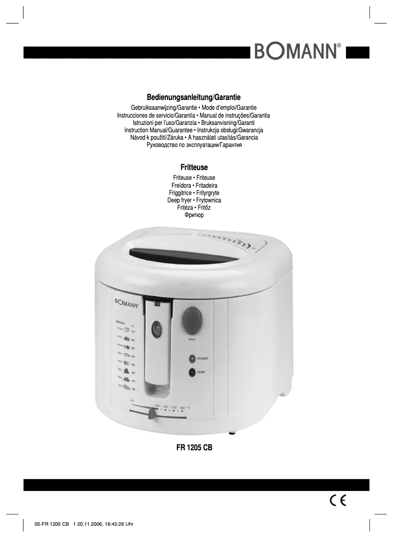 Página 1 del manual Manual de usuario Bomann FR 1205 CB