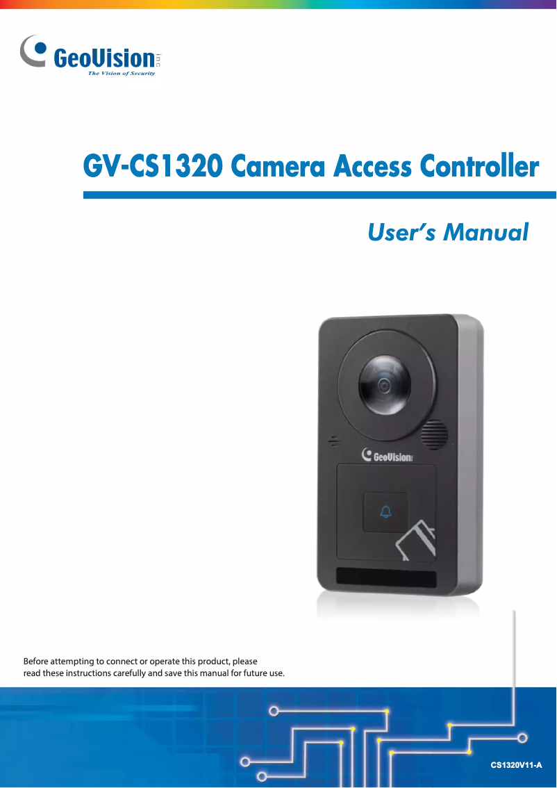 Page n°1 - Manuel utilisateur Geovision GV-CS1320