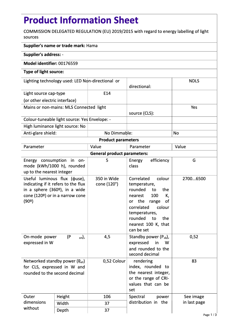 Image de la première page du manuel de l'appareil 00176559