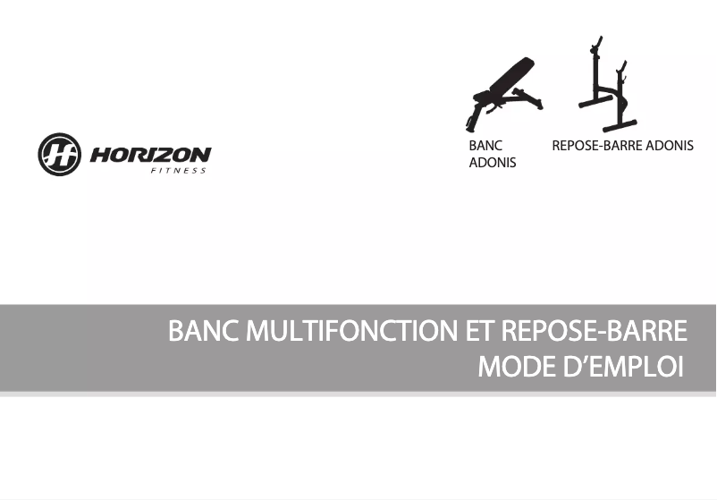 Image de la première page du manuel de l'appareil Adonis Plus