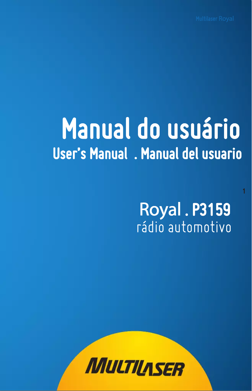 Page n°1 - Manuel utilisateur Multilaser Royal P3159