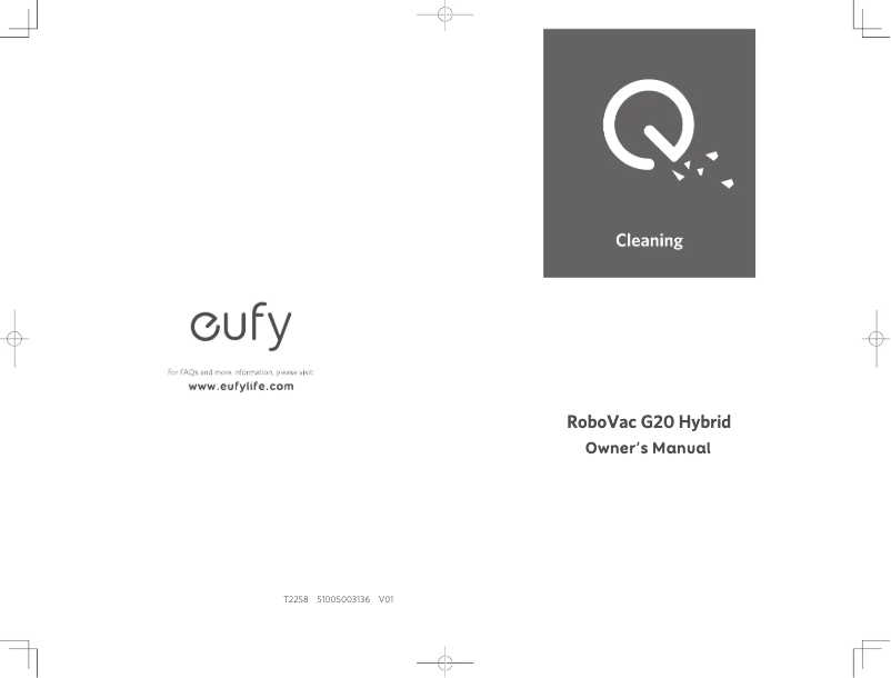 Page n°1 - Manuel utilisateur Eufy RoboVac G20 Hybrid