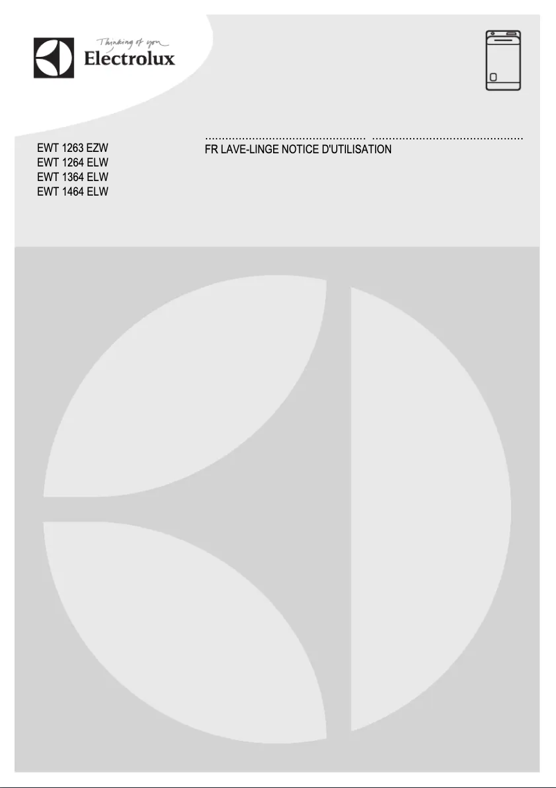 Page 1 de la notice Manuel utilisateur Electrolux EWT1264ELW