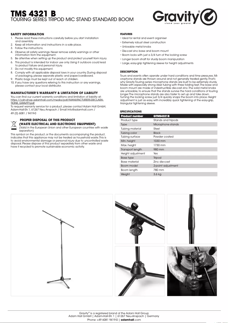 Image de la première page du manuel de l'appareil TMS 4321 B