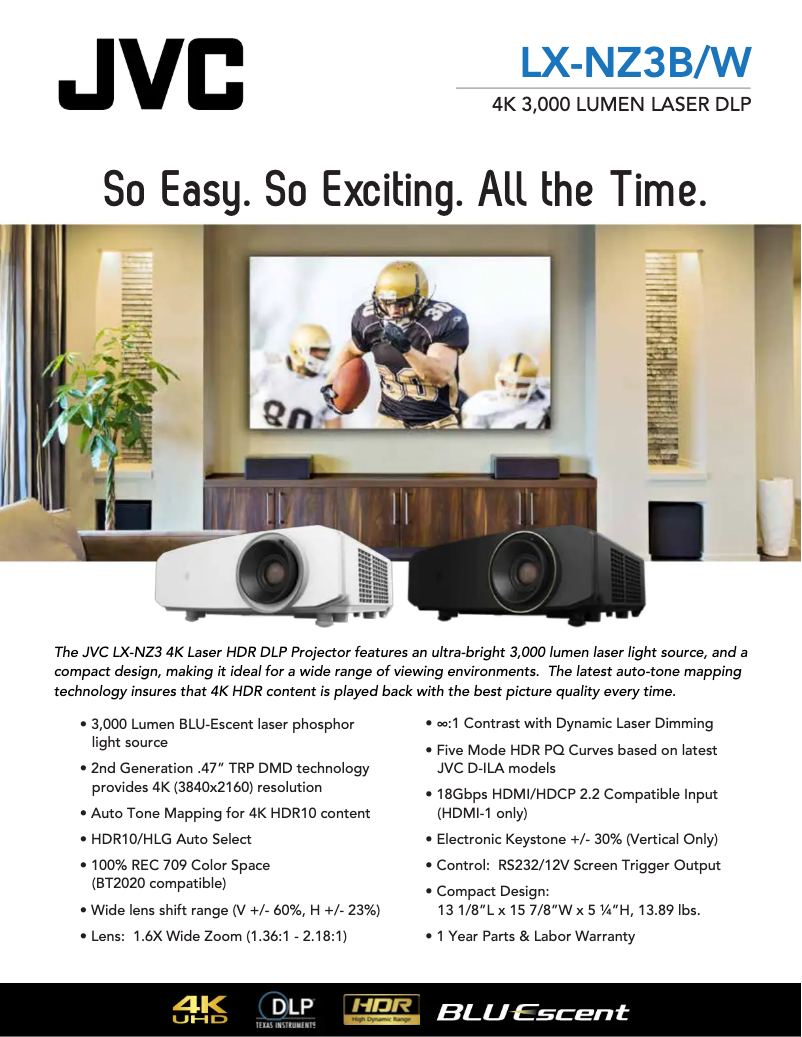 Page n°1 - Brochure JVC LX-NZ3B