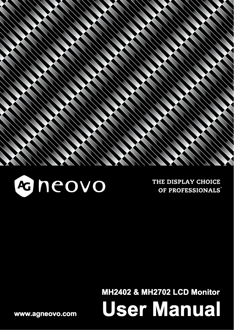 Page 1 de la notice Manuel utilisateur AG Neovo MH2702