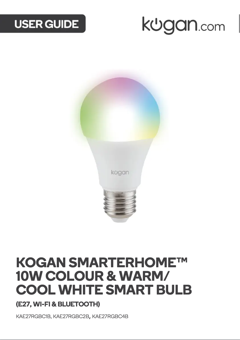 Page 1 de la notice Manuel utilisateur Kogan KAE27RGBC4B