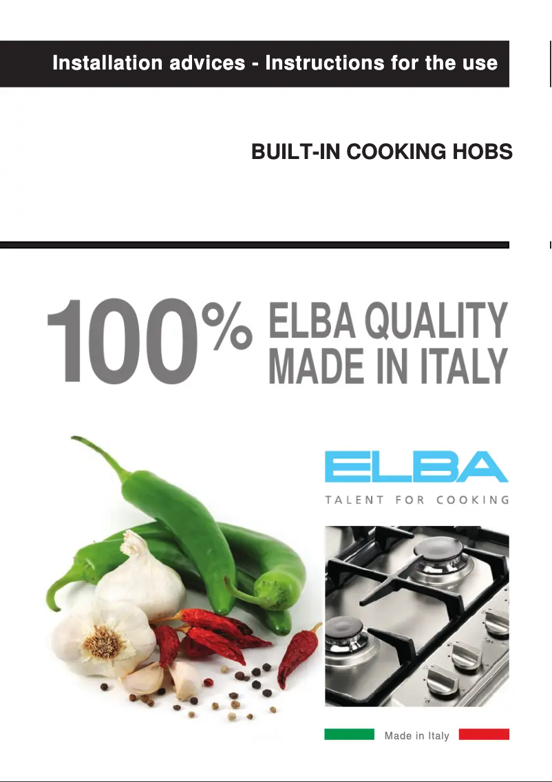 Page n°1 - Manuel utilisateur Elba Elementum EN90-300 XD