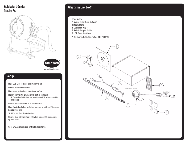 Page n°1 - Manuel utilisateur AbleNet TrackerPro