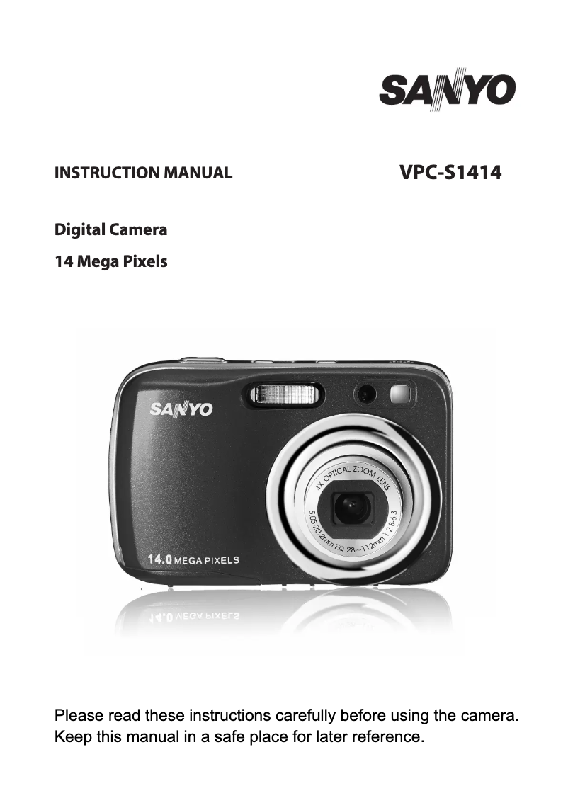 Page n°1 - Manuel utilisateur Sanyo VPC-S1414
