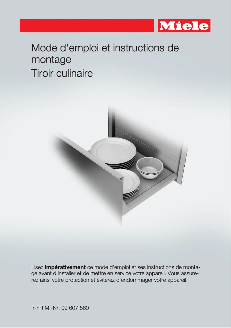 Page 1 de la notice Manuel utilisateur Miele ESW 6229