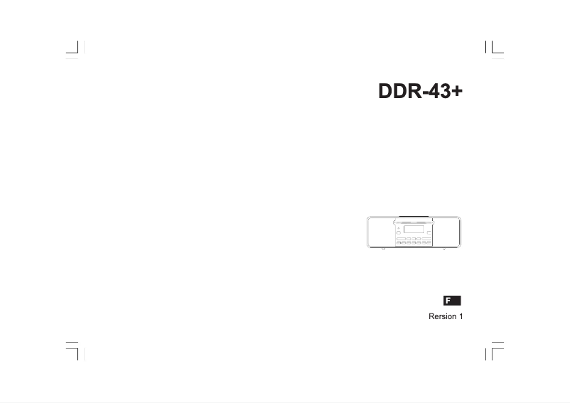 Image de la première page du manuel de l'appareil DDR-43 Plus
