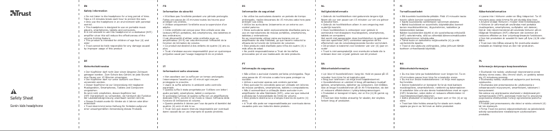 Page 1 de la notice Manuel utilisateur Trust Sonin