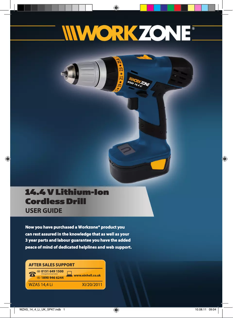 Page 1 de la notice Manuel utilisateur Workzone WZAS 144