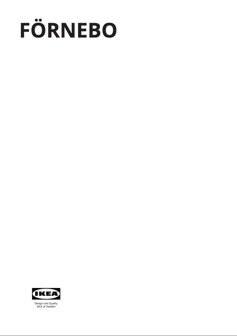 Page 1 de la notice Manuel utilisateur Ikea FÖRNEBO 705.377.57