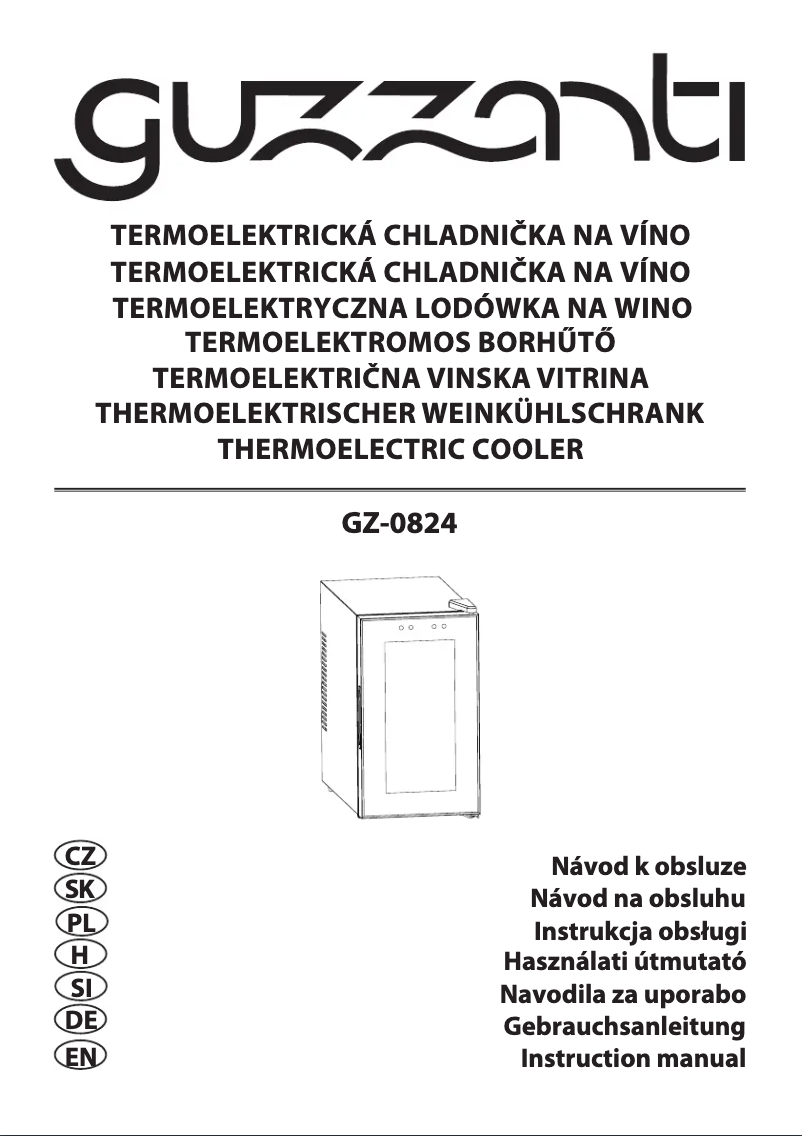 Image de la première page du manuel de l'appareil GZ 0824