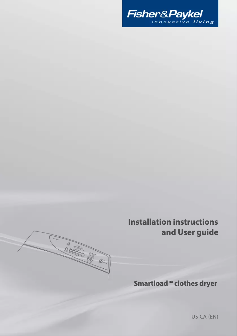 Page n°1 - Manuel utilisateur Fisher & Paykel SmartLoad DE62T27GW2