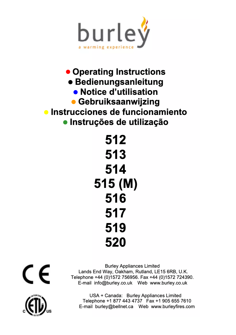 Page 1 de la notice Manuel utilisateur Burley 515