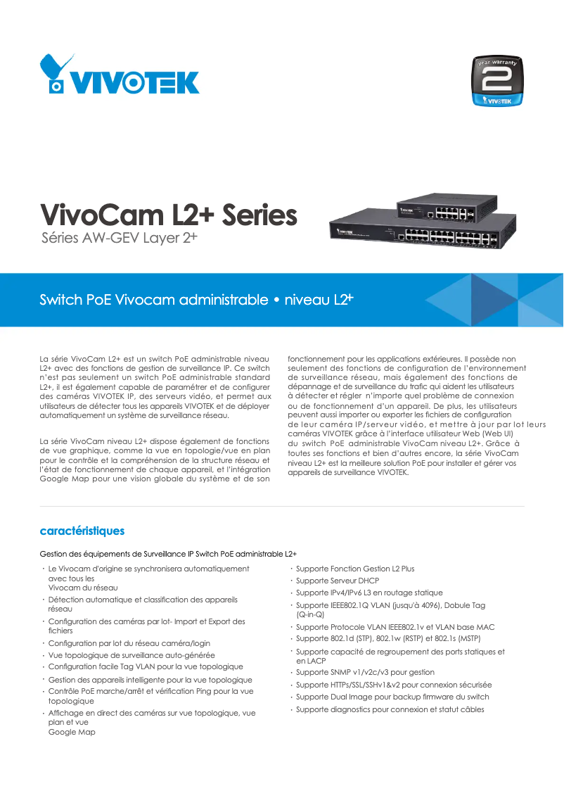 Page 1 of the manual Technical Sheet Vivotek AW-GEV-108A-130