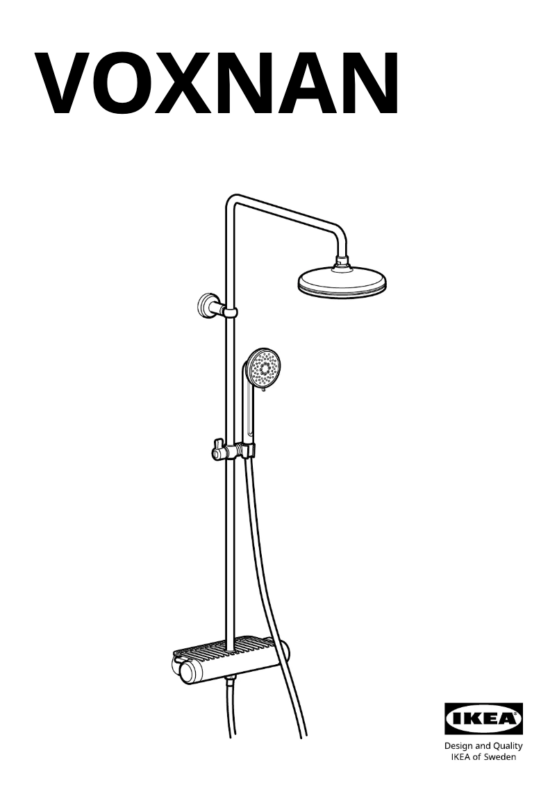 Page 1 de la notice Manuel utilisateur Ikea VOXNAN 203.426.01