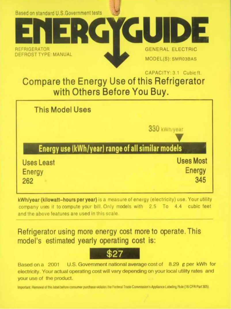 Image de la première page du manuel de l'appareil SMR03BASWW