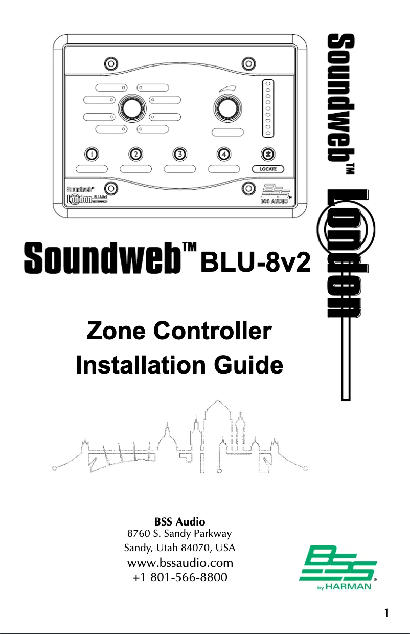 Page 1 de la notice Manuel utilisateur BSS Audio Soundweb London BLU-8v2