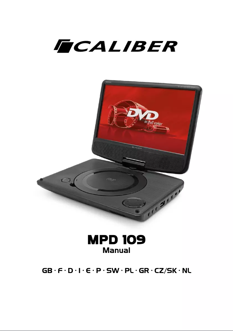 Image de la première page du manuel de l'appareil MPD109